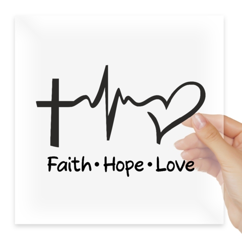 Наклейка Faith Hope Love