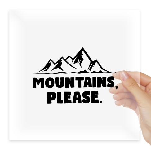 Наклейка Mountains Please