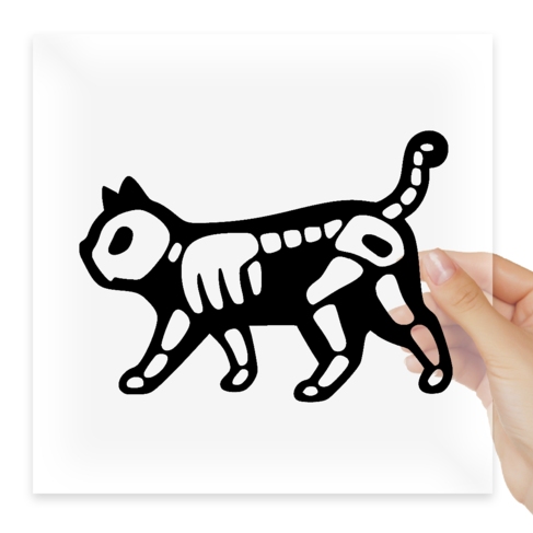 Наклейка Skeleton cat