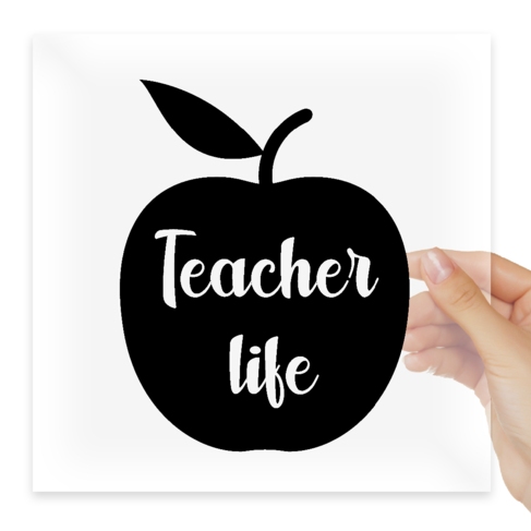 Наклейка Teacher life apple