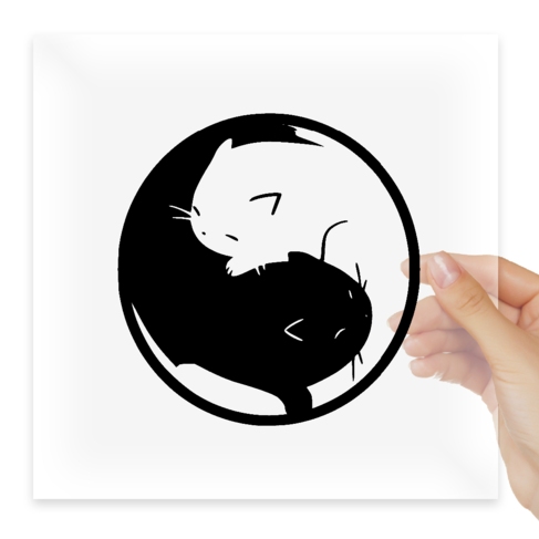 Наклейка Yin Yang Cat