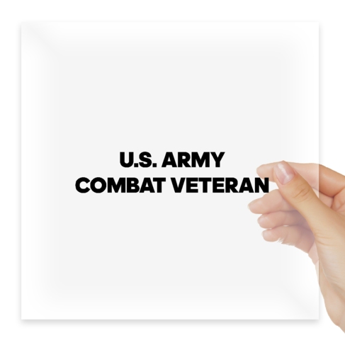 Наклейка Combat Veteran United States Army