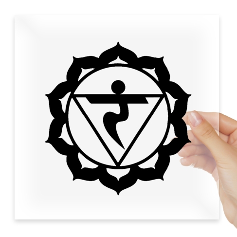 Наклейка Power - Navel Chakra Manipura, Yoga, Meditation
