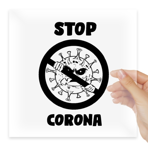Наклейка stop corona