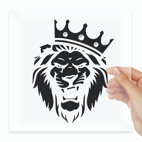Наклейка Лев в короне