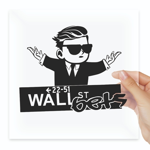 Наклейка WSB WallStreetBets Wall Street Bets Subreddit