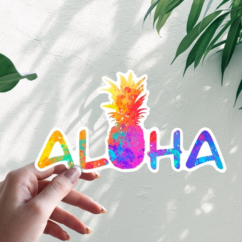 Наклейка Aloha Hawaii Mahalo Shaka
