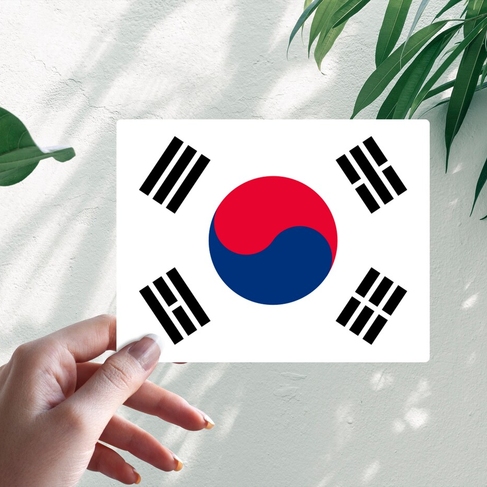 Наклейка Корейский флаг