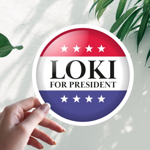 Наклейка Loki for President Локи в президенты