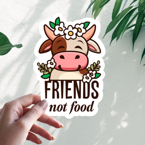 Наклейка Friends not food Друзья не еда