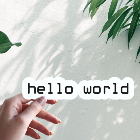 Наклейка Hello world