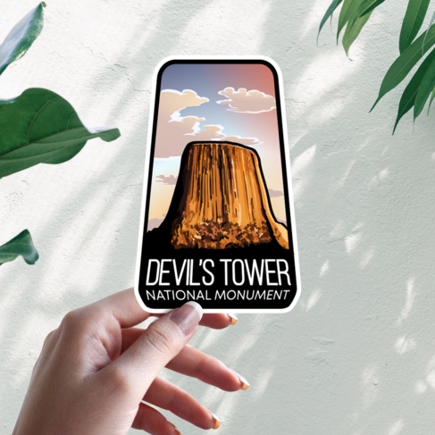 Наклейка Башня дьявола Вайоминг