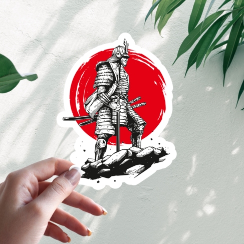 Наклейка Samurai Самурай с катаной