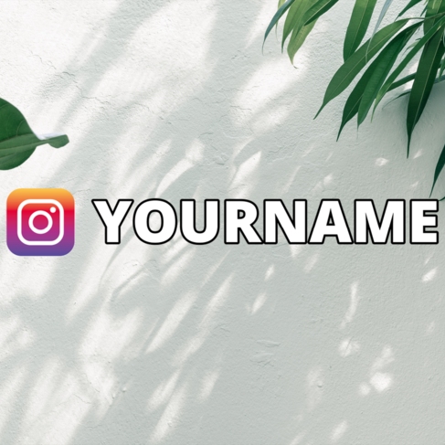 Наклейка Instagram с цветным лого