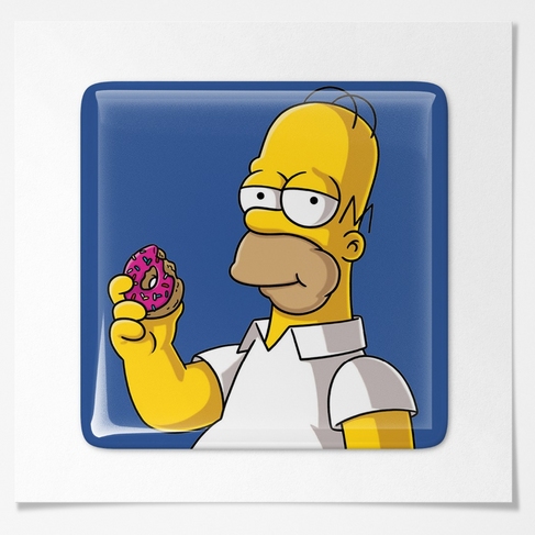 Наклейка Гомер Симпсон с пончиком