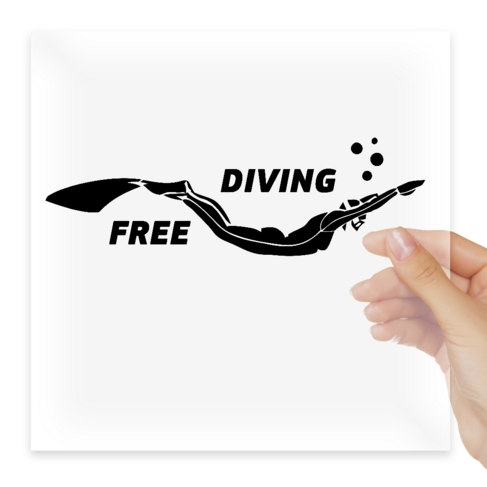 Наклейка Свободное Погружение Free Diving
