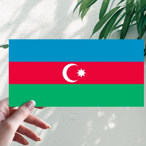 Наклейка Флаг Азербайджан