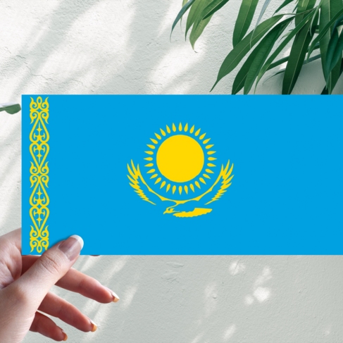 Наклейка Флаг Казахстана