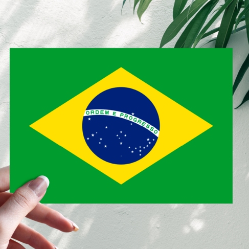 Наклейка Флаг Бразилии