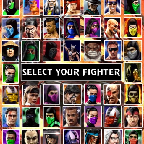 Наклейка mortal kombat select your fighter