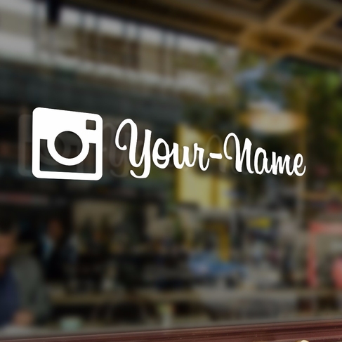 Наклейка Instagram Logo + Ваш Nickname №1