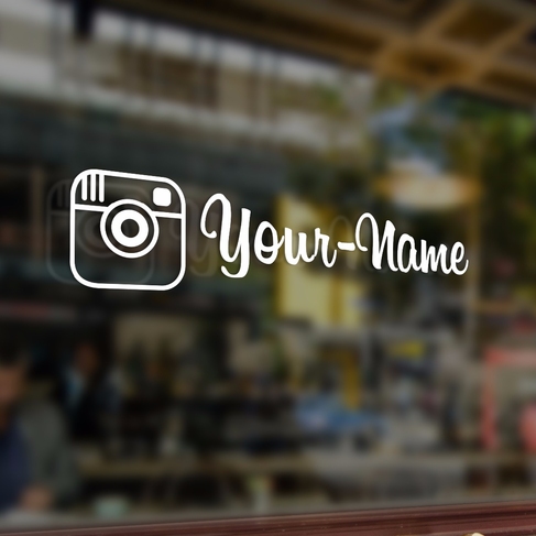 Наклейка Instagram Logo + Ваш Nickname №3