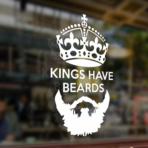 Наклейка Kings have beards - Короли Бороды